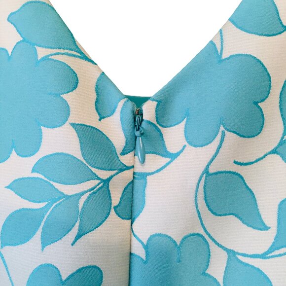 NEW Tahari ASL Dress Floral Embroidered Blue White Cocktail Women’s 2P 2 Petite - Picture 5 of 16